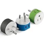 OREI Thailand Travel Plug Adapter - 2 USA Inputs - 3 Pack - Type O