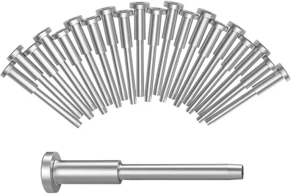 Blika 20 Pack 1/8" Stainless Steel Invisible Receiver and Swage Stud End for 1/8 Inch Cable Railing