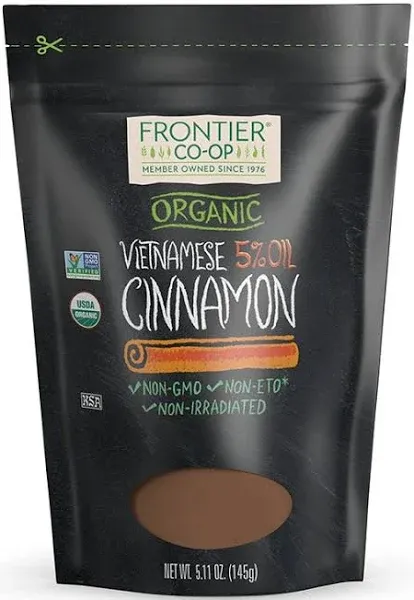 Frontier Co-Op Organic Vietnamese Cinnamon 5% Oil 1.31 Oz