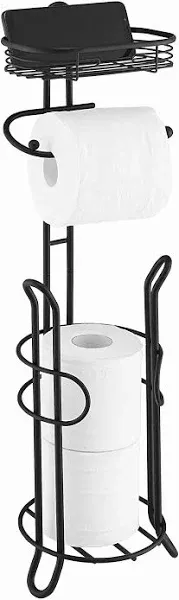 SunnyPoint Bathroom Toilet Tissue Paper Roll Storage Holder Stand with Reserve