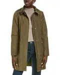 Cole Haan Women's Packable Hooded Rain Jacket Olive / XS