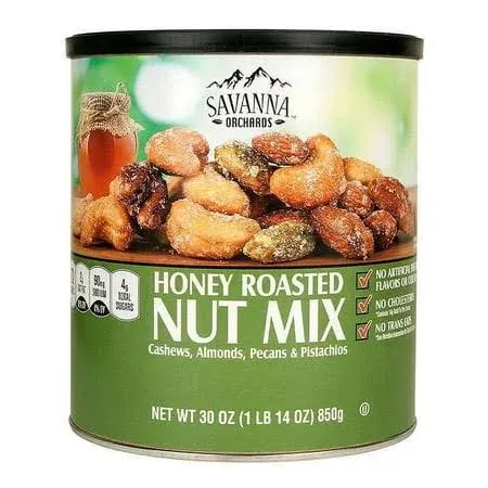 Savanna Orchards Honey Roasted Nut Mix Can (30 oz)