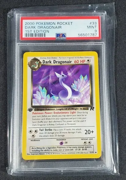 Pokemon Team Rocket Dark Dragonair 1st Edition