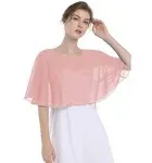 Womens Soft Chiffon Capes Shawl Wedding Capes Shrug Shawl Wraps Dress Cover Up