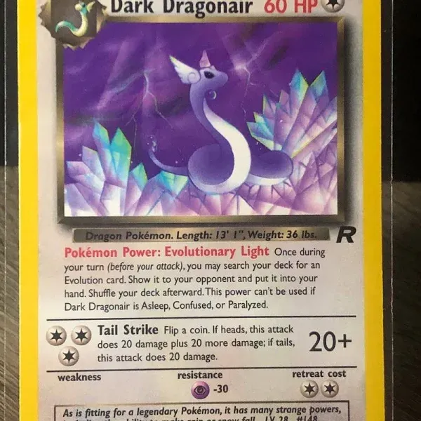 Pokemon Team Rocket Dark Dragonair 1st Edition