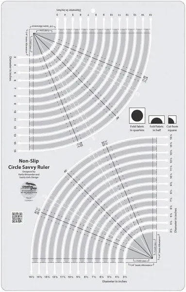 Creative Grids Circle Savvy Ruler, CGRSAV1