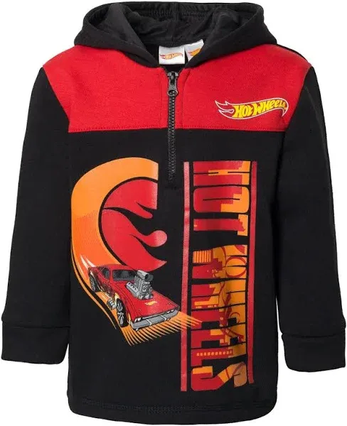 Hot Wheels Fleece Half Zip Hoodie for Toddler Boys