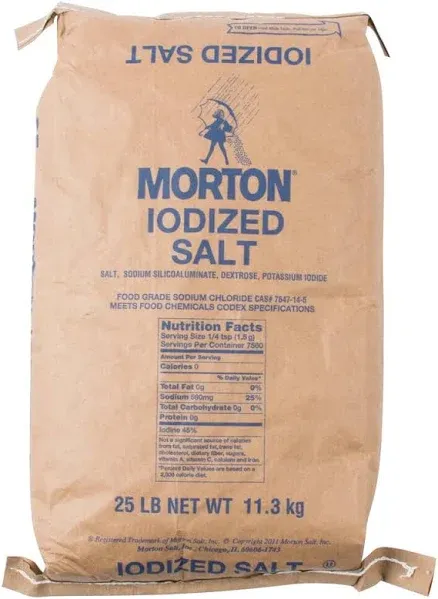 Morton Table Salt (25 lbs)