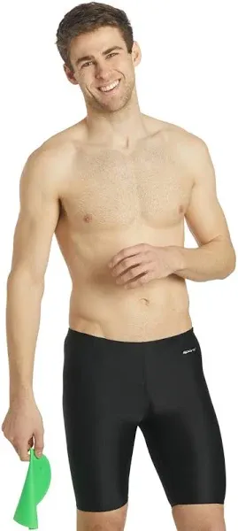 Sporti Men's Solid Compression Jammer Swimsuit