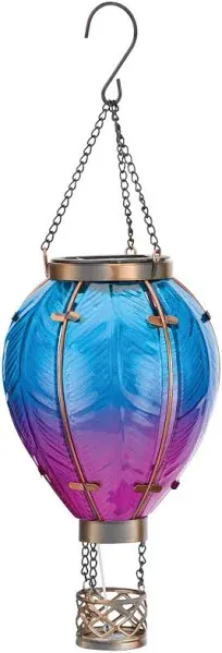 Regal Art & Gift Blue Hot Air Balloon Solar Lantern