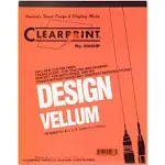 Clearprint Design Vellum Paper, 16lb, 8.5 x 11, Translucent White, 50-pad