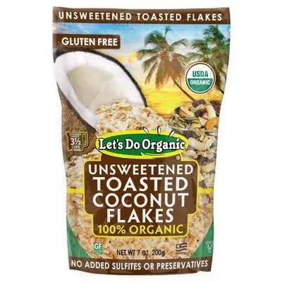 Let's Do Organic Unsweetened Toasted Coconut Flakes