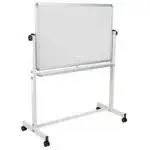 Flash Furniture HERCULES Series 45.25"W x 54.75"H Double-Sided Mobile White Board with Pen Tray