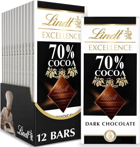 Lindt 70% Cocoa Dark Chocolate Excellence Bar