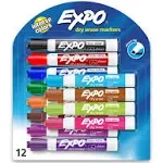 Expo 12 Count Chisel Tip Dry Erase Markers Vibrant Color Mix Brand New