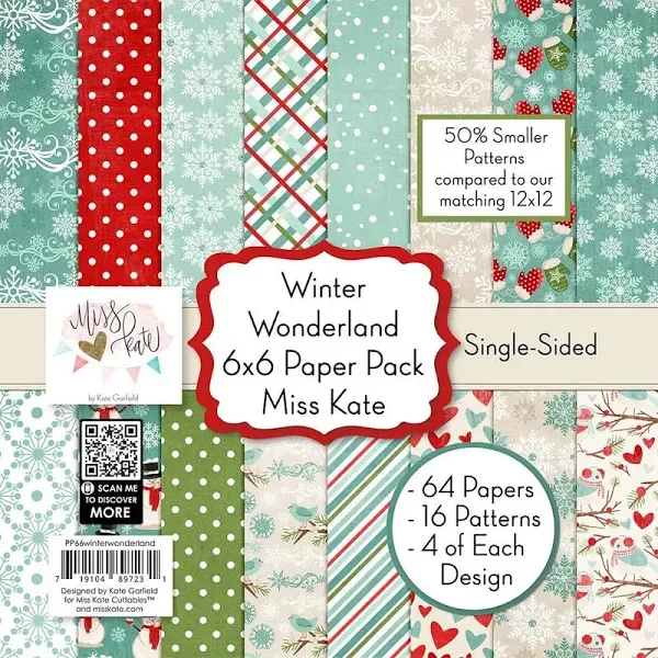 6x6 Pattern Paper Pack – Winter Wonderland - for Christmas Scrapbook Premium ...