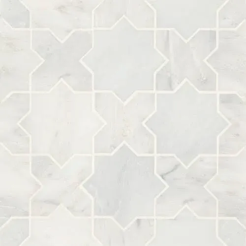 Bedrosians Monet Mosaic 6 Oriental White Tile & Stone