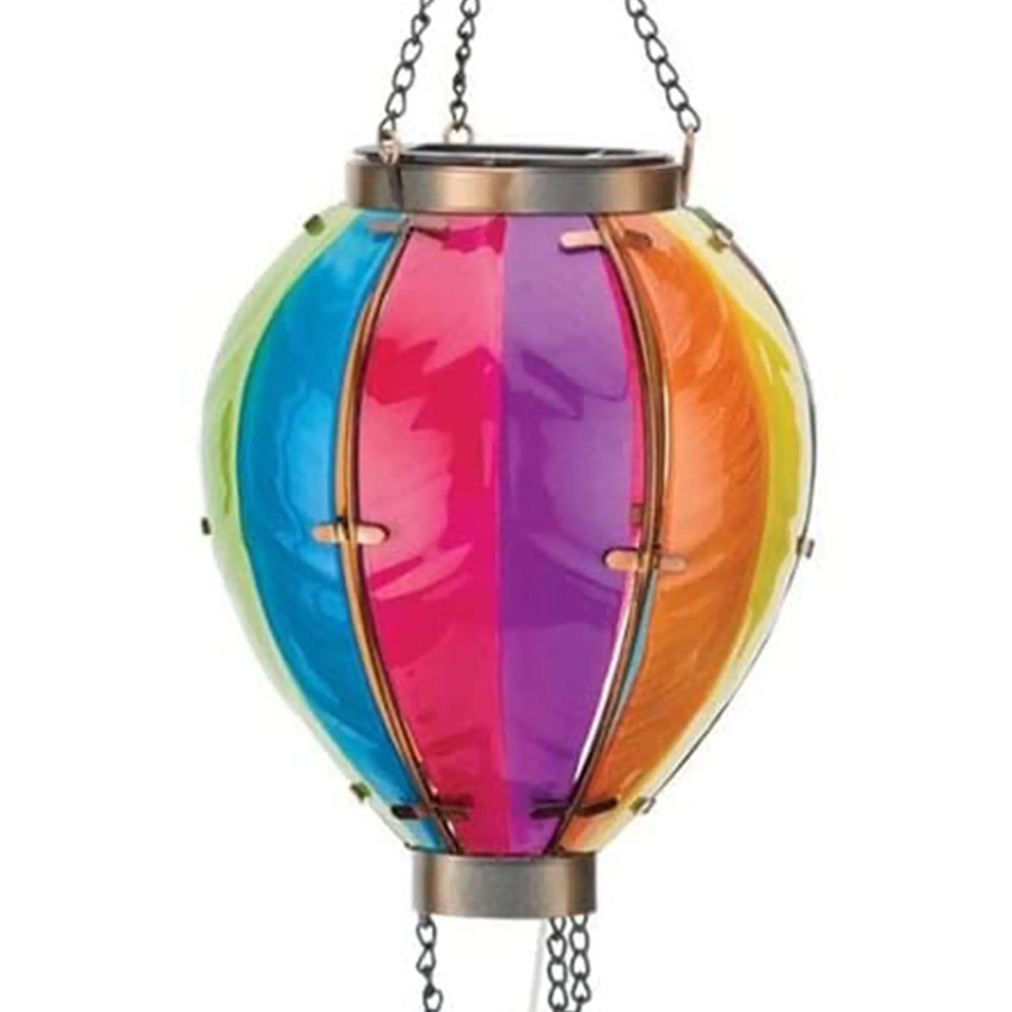 Hot Air Balloon Solar Lantern Xlg - Rainbow