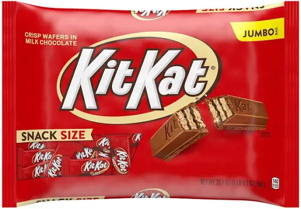 Kit Kat Milk Chocolate Halloween Candy Jumbo Snack Size - 20.1oz