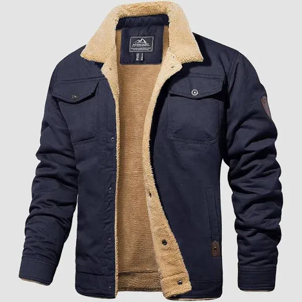 MAGCOMSEN Men's Lined Sherpa Trucker Jacket