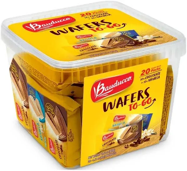 Bauducco Chocolate & Vanilla Wafer Cookies