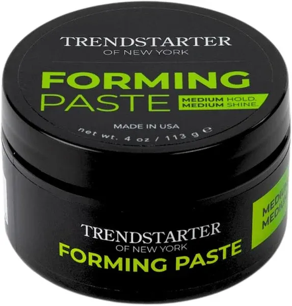 TRENDSTARTER - FORMING PASTE (2oz) - Travel Size - Medium Hold - Medium Shine - Lightweight Water-Based Hair Pomade Cream - Flake-Free Hair Paste for All Hair Types