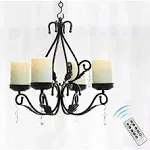 GiveU 3 in 1 Lighting Chandelier with 4pcs Battery Operated Led Candle with