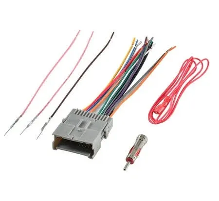 Red Wolf Radio Stereo Wiring Harness Antenna Adapter Connector Plug Replacement for GM/Chevy GMC