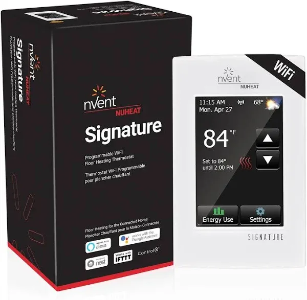 Nuheat Signature WiFi Touchscreen Programmable Dual-Voltage Thermostat