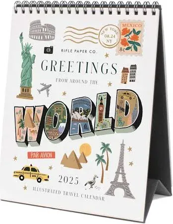 2025 Desk Calendar - Greetings From Around the World