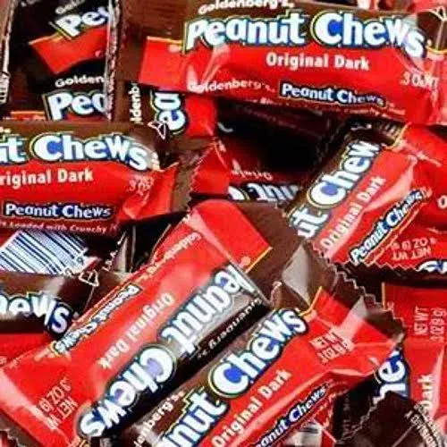 Original Dark Chocolate Goldenberg&#039;s Peanut Chews, 2 Lbs From (Jersey Candy)