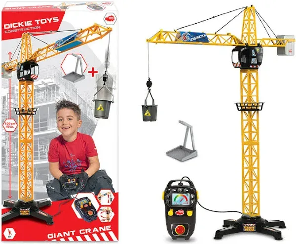 Dickie Toys 40&#034; Giant Crane Playset , Yellow