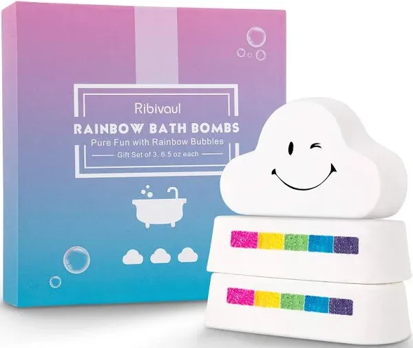 Ribivaul Rainbow Bath Bombs Gift Set