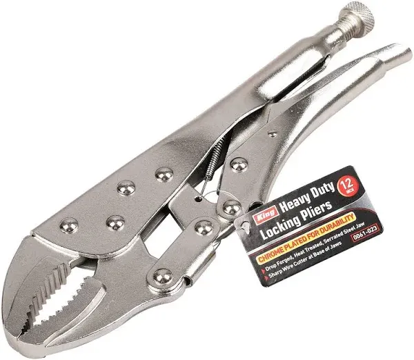 KING 12-inch Locking Pliers, Curved Jaw