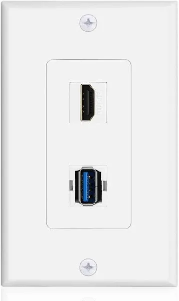 TNP USB HDMI Outlet Wall Plate