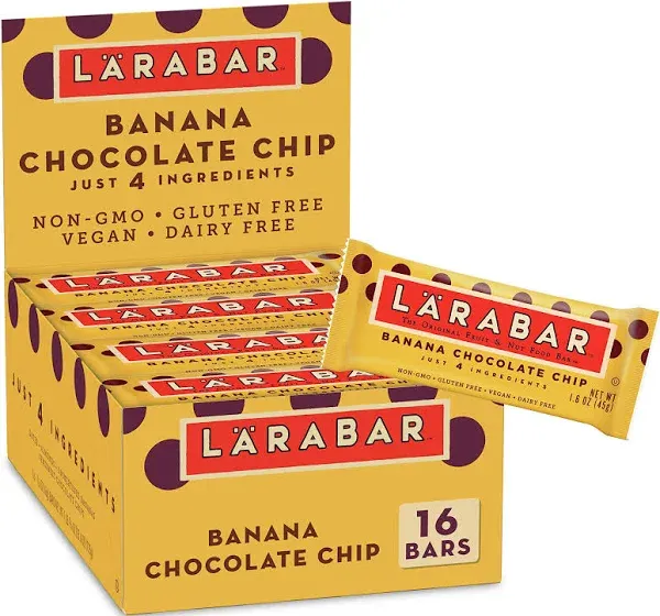 Larabar Banana Chocolate Chip Gluten Free Vegan Fruit & Nut Bars