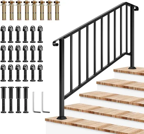 VIVOSUN Outdoor Mattle Iron Stair Handrail