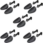 EchoDone 5 Pairs Practical Adjustable Length Men Shoe Tree Shoe Stretcher Boot Holder Shaper Support (Black Color)