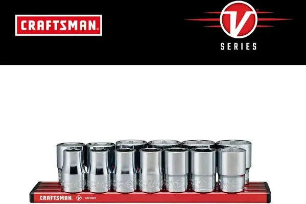 Craftsman V-Series 1/2" Drive Metric 6 Point Socket Set