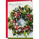 Hallmark Boxed Christmas Cards, Snowy Wreath (40 Cards and Envelopes)