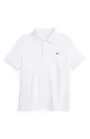 Shop Vineyard Vines Kids' Classic Cotton Piqué Polo In White Cap