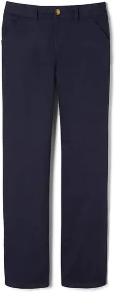 FRENCH TOAST Straight Leg Pant Navy SIZE 10 PULL ON Front Pockets Back Elastic