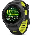 Garmin | Forerunner 265S Black/Amp Yellow Silicone Band Smartwatch, 42mm | Realry