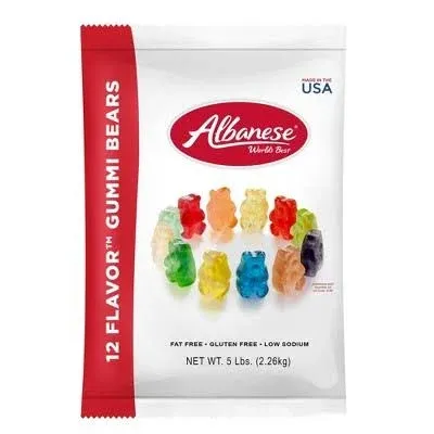 12 Flavor Gummi Bears Albanese