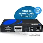 OREI.COM 8K Audio Extractor 48Gbps HDMI UltraHD 4K @120Hz, Dolby Vision, EDID (BKA-1)