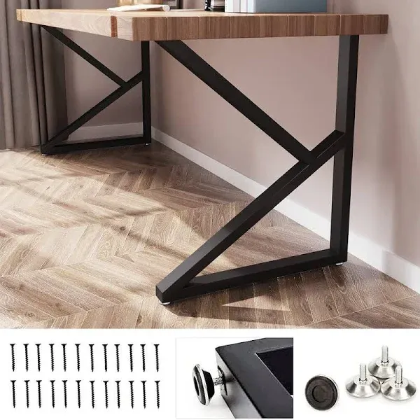 HOMEKAYT 28 Metal Table Legs Black Desk Legs Table Legs