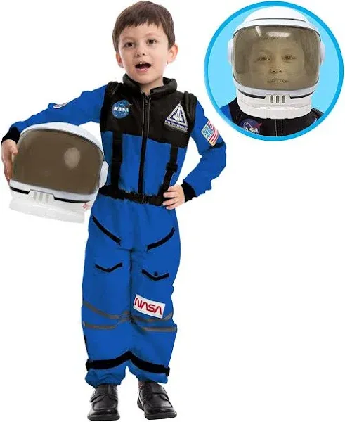 Kids Spooktacular Creations Astronaut Costume with Helmet for Halloween Costumes