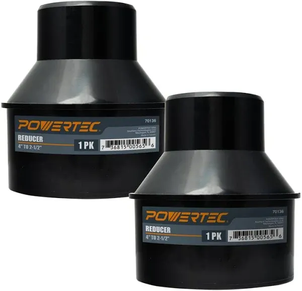 POWERTEC 70136 4-Inch Hose to 2-1/2 Inch Hose Cone Reducer