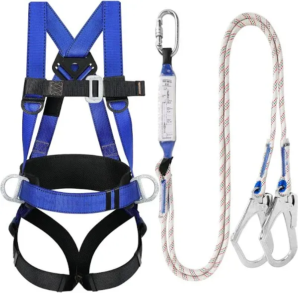 Safety Harness Fall Protection Kit Full Body Roofing Harnesses Shock Absorbing