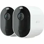 Arlo VMC2230-100NAR Essential Spotlight Wireless Camera (2 Pack) 1080p Video, Color Night Vision, 2 Way Audio, Direct to WiFi No Hub Needed – Certified Refurbished, White (Renewed)